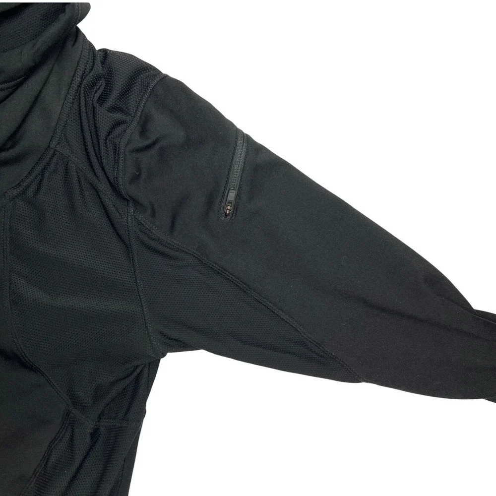 Hylete Performance Training Jacket Womens‎ Medium Black Hooded EUC